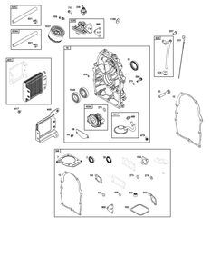 Crankcase Cover/Sump And Lubrication Group Diagram and Parts List for 38E347-0021-G1 200000 - 399999 Briggs and Stratton Engine